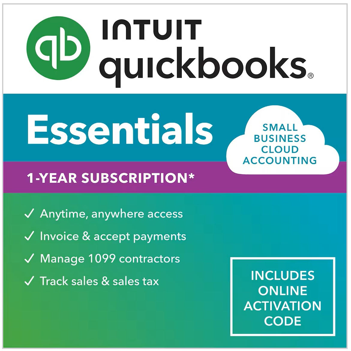 Intuit QuickBooks Online Essentials | 1 Year Subscription
